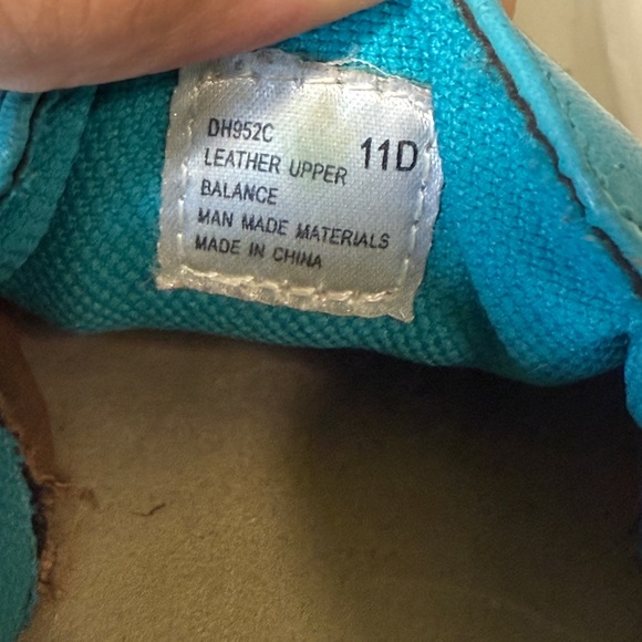 Double H Boots  kids Turquoise Leather Size 11 D Slide-On Clogs Shoes - Picture 2 of 11